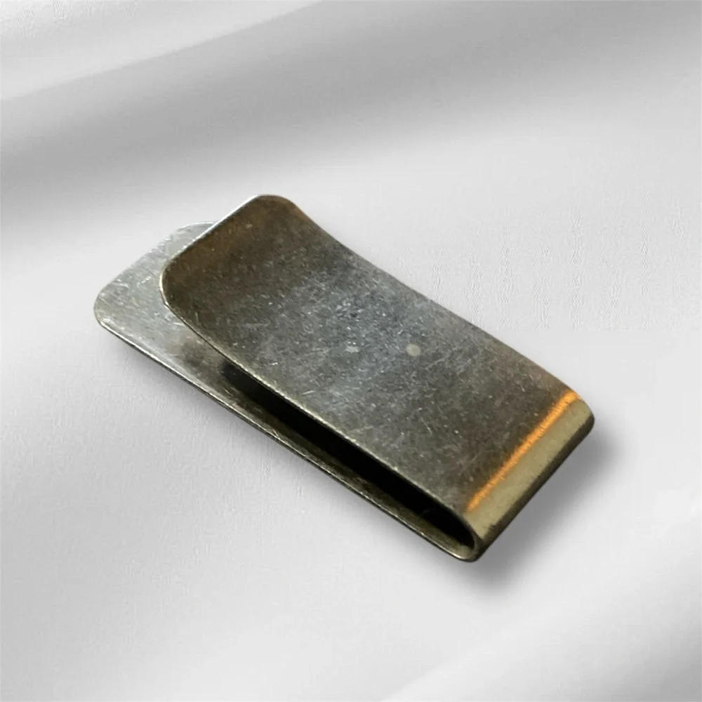 Silver Money Clip with Turquoise and Coral Accents